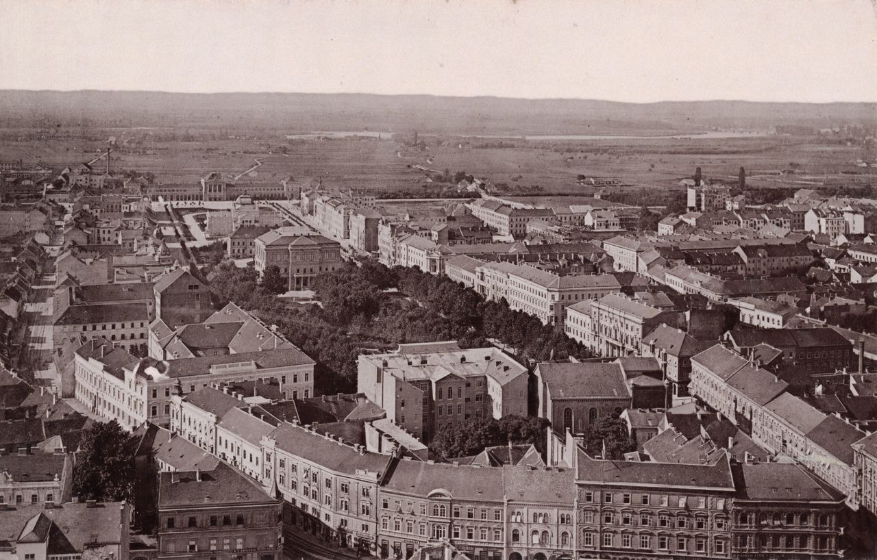 Panorama Zagreba - pogled prema jugu, 1900. godina